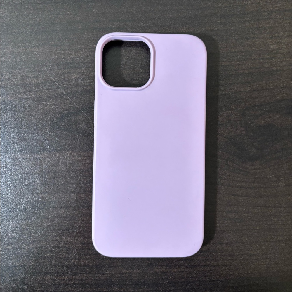 Lilac Purple Silicone iPhone 15 phone case ‘Poppy’ brand